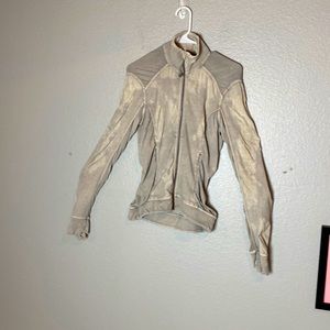 Lululemon Gray and Cream lightweight stretchy Jacket Size 4